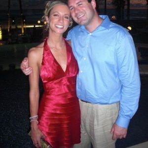 Sexy red ribbon dress